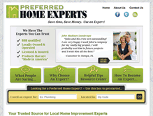 Tablet Screenshot of preferredhomeexperts.com